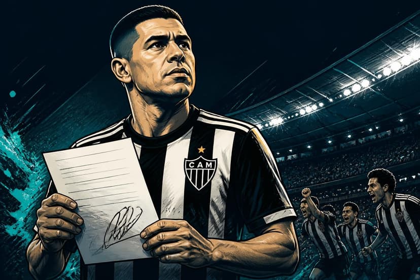 Atlético-MG renova Riquelme até 2029 com multa de R$ 600 mi