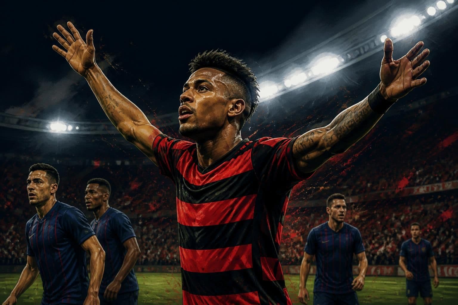 Bruno Henrique brilha e define vitória do Flamengo sobre o Ind. del Valle