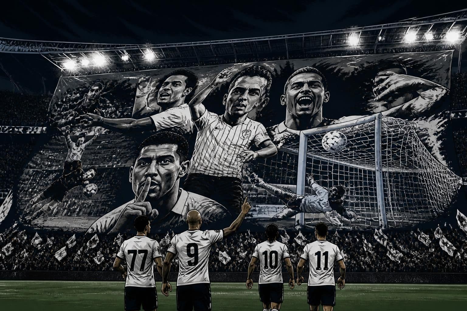 Corinthians provoca Santos com mosaico na Arena Corinthians