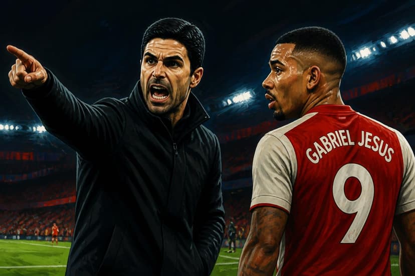 Arteta critica saída de Gabriel Jesus do Arsenal