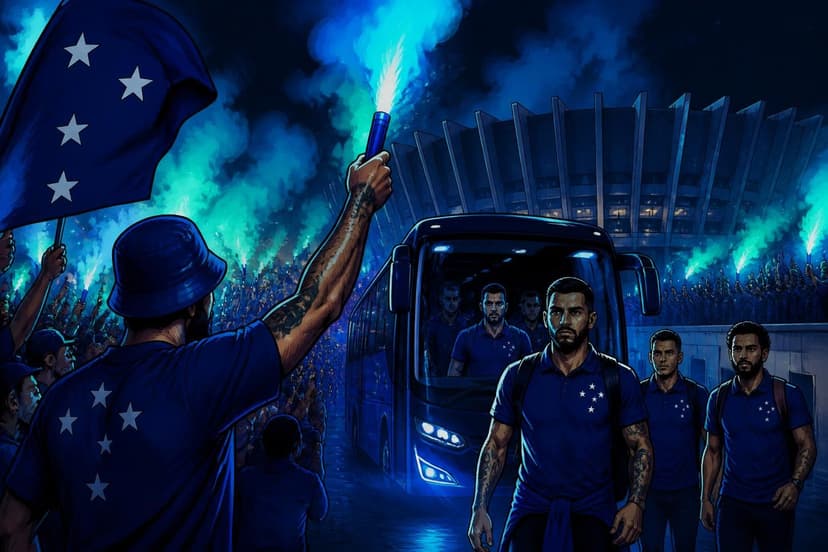 Cruzeiro recebe torcida com festa antes do clássico contra o Atlético-MG
