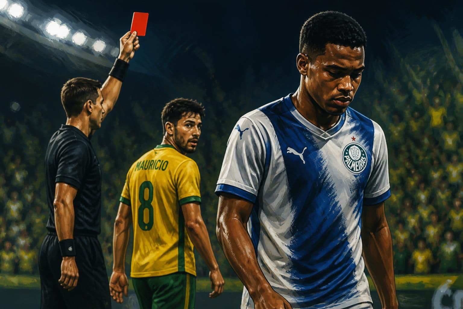 Palmeiras empata com Mirassol e Arthur é expulso no Brasileirão