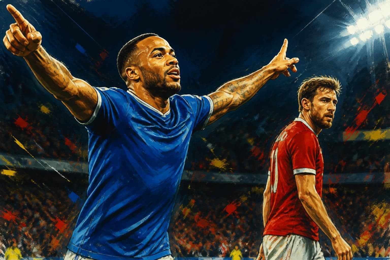 Everton empata com Man United no último minuto